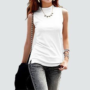 White Sleeveless Top